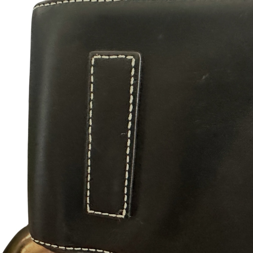 GIVENCHY Black Calfskin Leather Two Pocket Front Women's Boho Shoulder Bag - Picture 3 of 11
